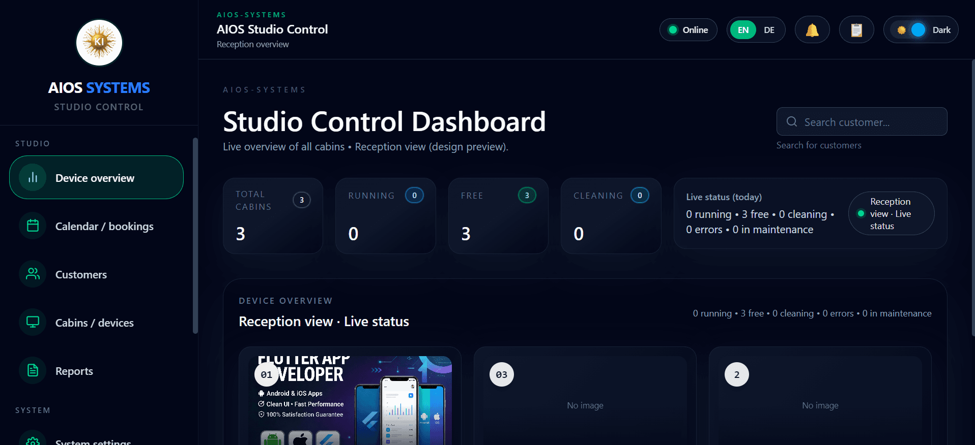 Aios Web application